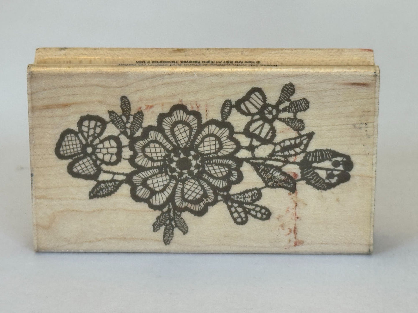 Hero Arts Rubber Stamp Lace Flower Cluster Friendship Card Making Wood Mounted