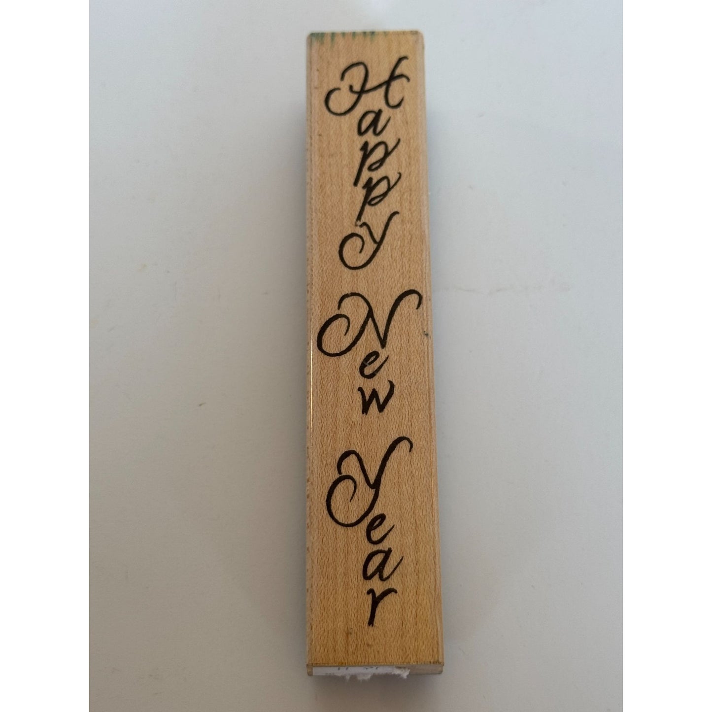 Penny Black Rubber Stamp Happy New Year Card Making Words Vertical Letters 1875H