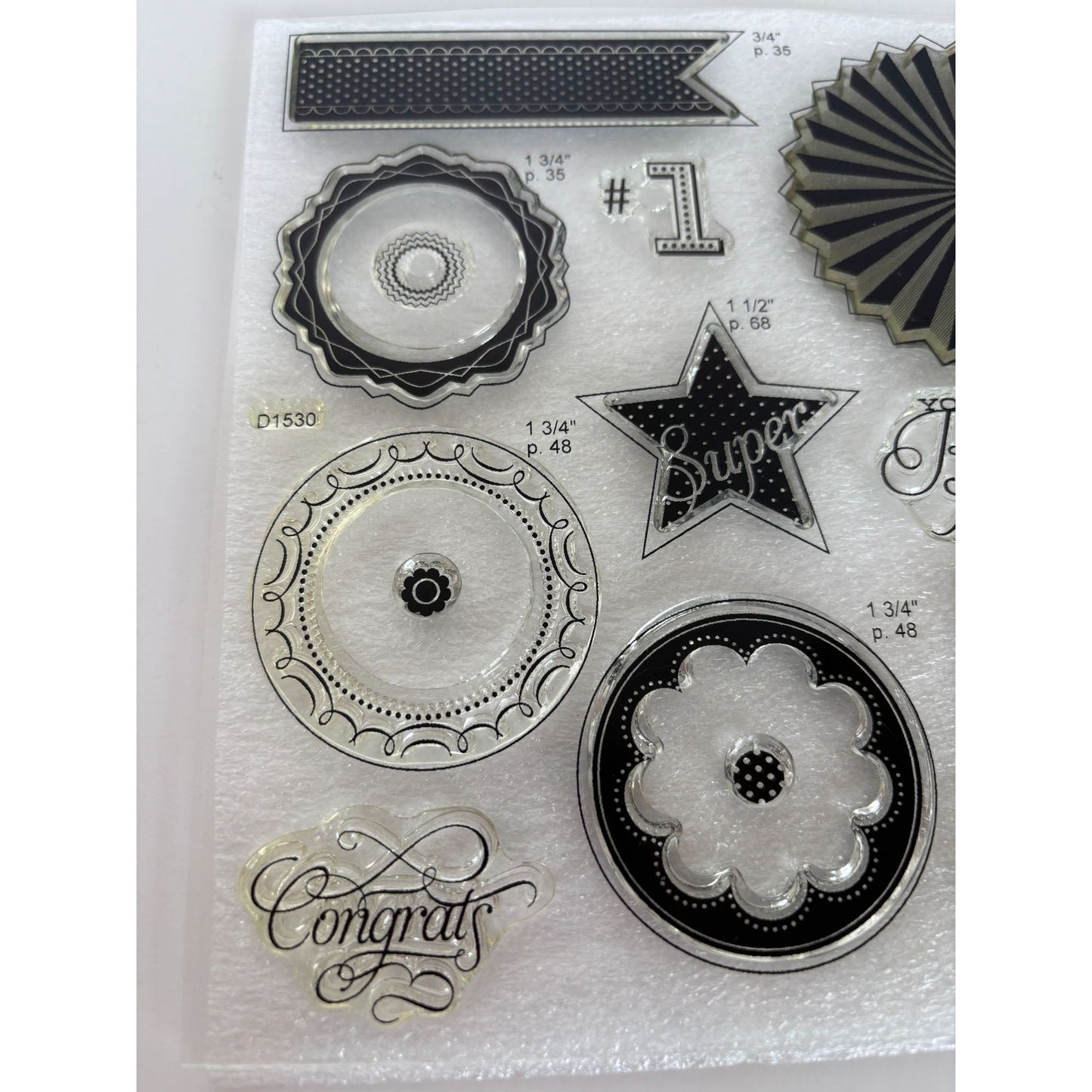 CTMH My Acrylix Acrylic Stamp Set Cricut Artiste Collection Kudos Bravo Trophy