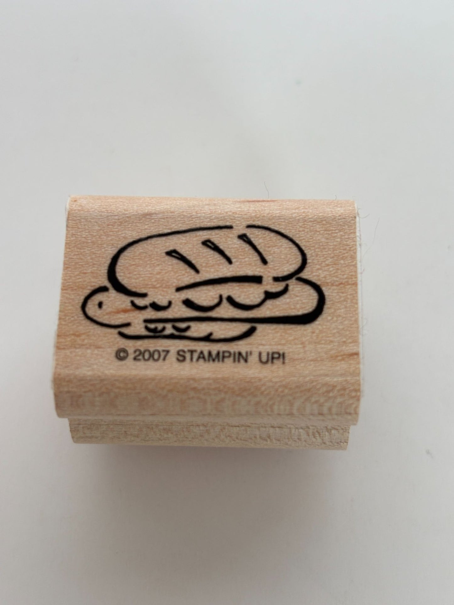 Stampin Up Rubber Stamp Sub Sandwich Hoagie Recipe Card Making Food Lunch Craft
