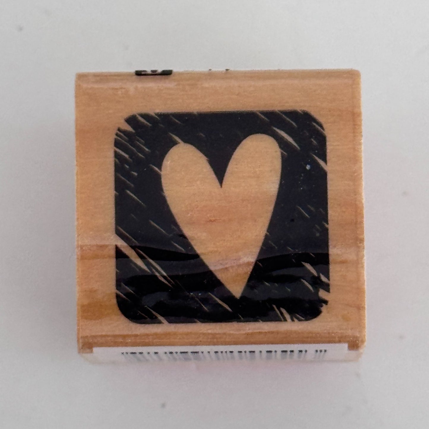 Studio G Rubber Stamp Small Heart in Square Love Anniversary Cardmaking Valentines Day Wooden