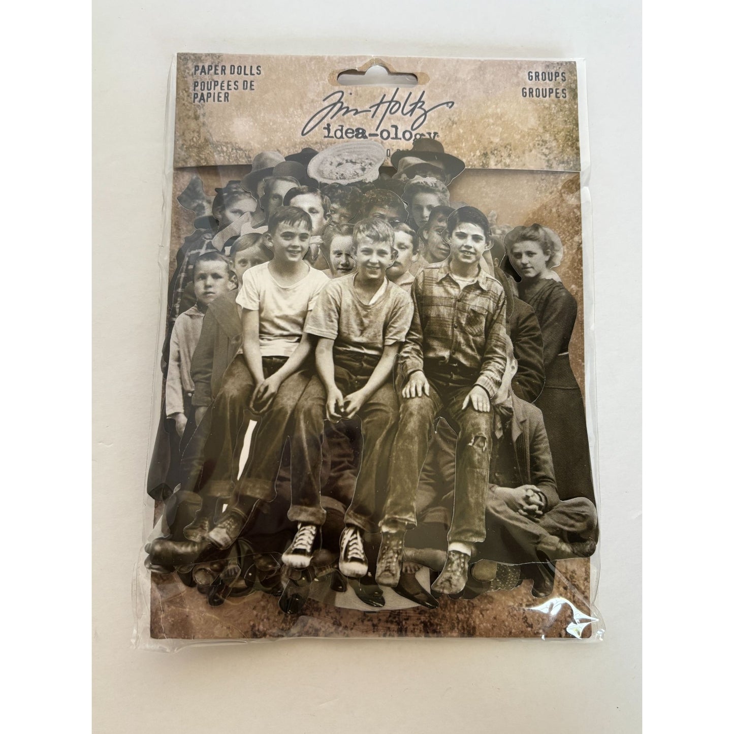 Tim Holtz Idea-Ology Paper Dolls Groups Clipped Portrait Collage Mixed Media Art