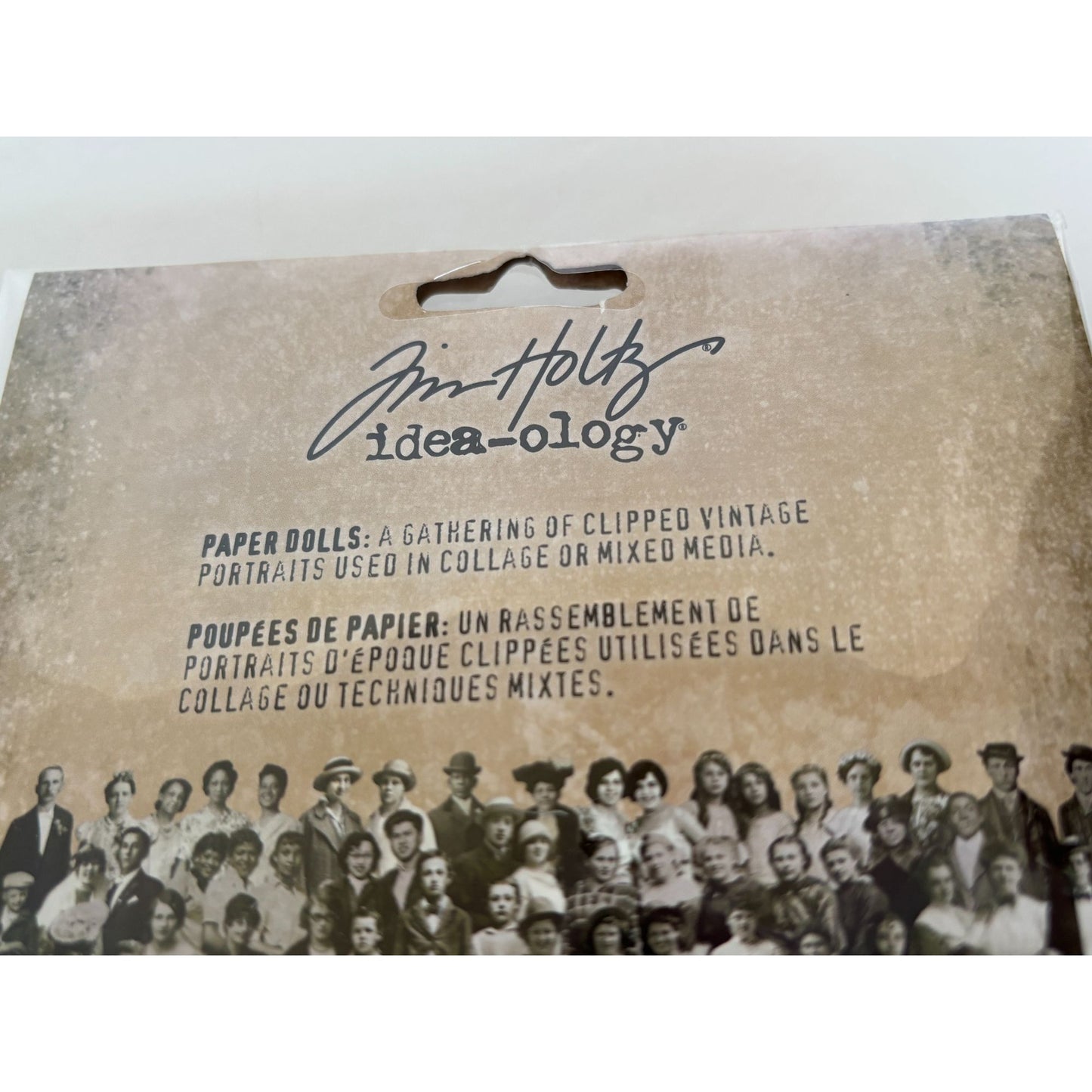 Tim Holtz Idea-Ology Paper Dolls Groups Clipped Portrait Collage Mixed Media Art