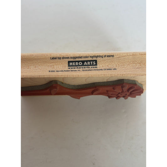 Hero Arts Wood Rubber Stamp Sunshine Daisy Flower Tall Vertical Card Making Art