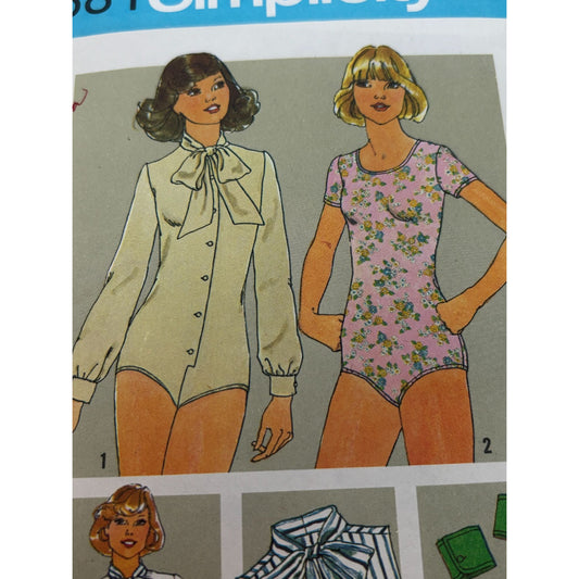Simplicity Sewing Pattern 7681 Misses Bodysuits Dickeys 1970s Vintage 16 Uncut