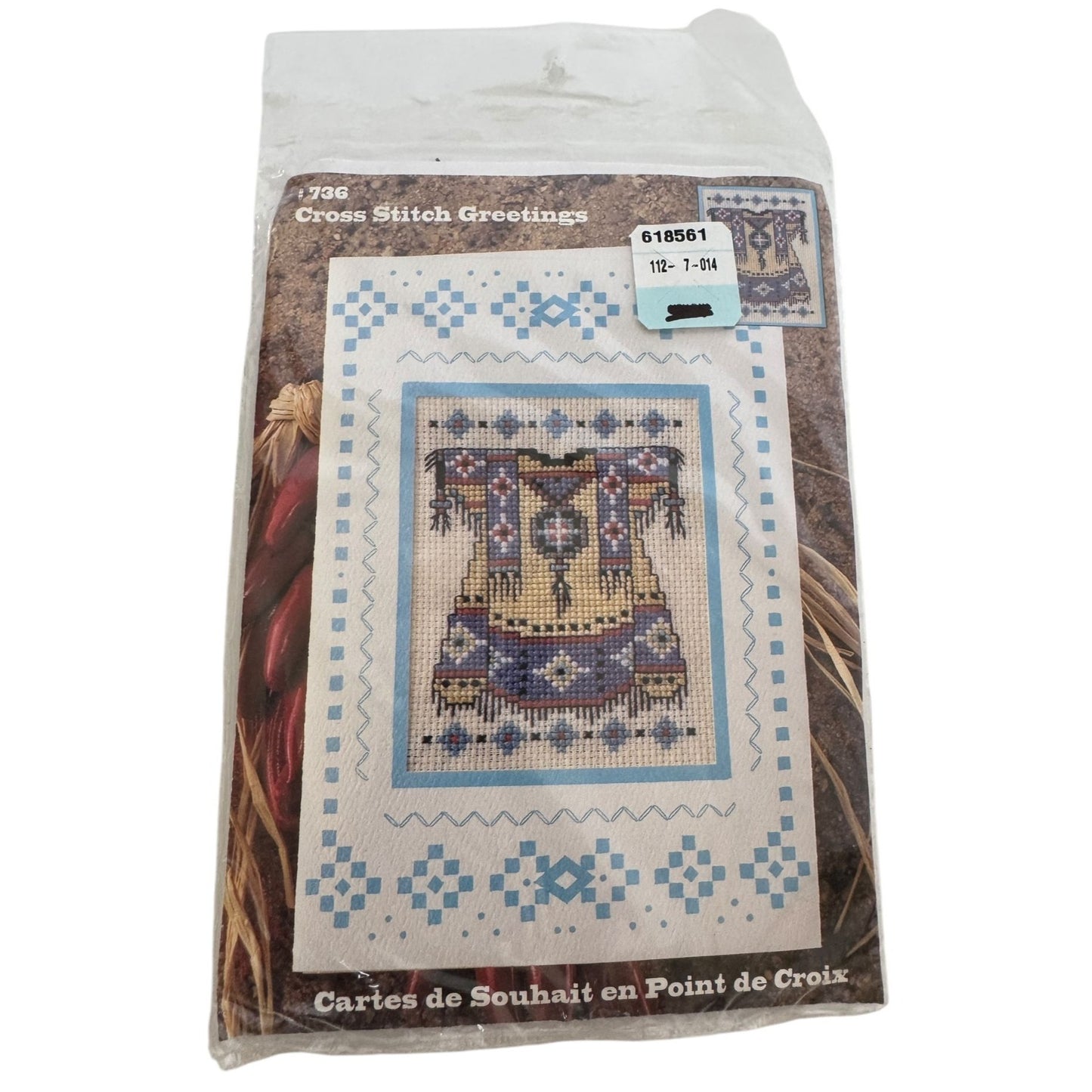 Design Works Crafts Cross Stitch Kit Southwestern Outfit Dress Greeting Card 736