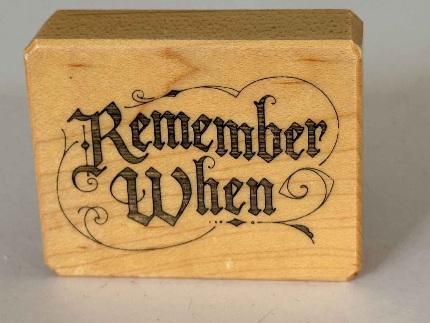 Inkadinkado Rubber Stamp Remember When Card Making Words Memory Memories Craft