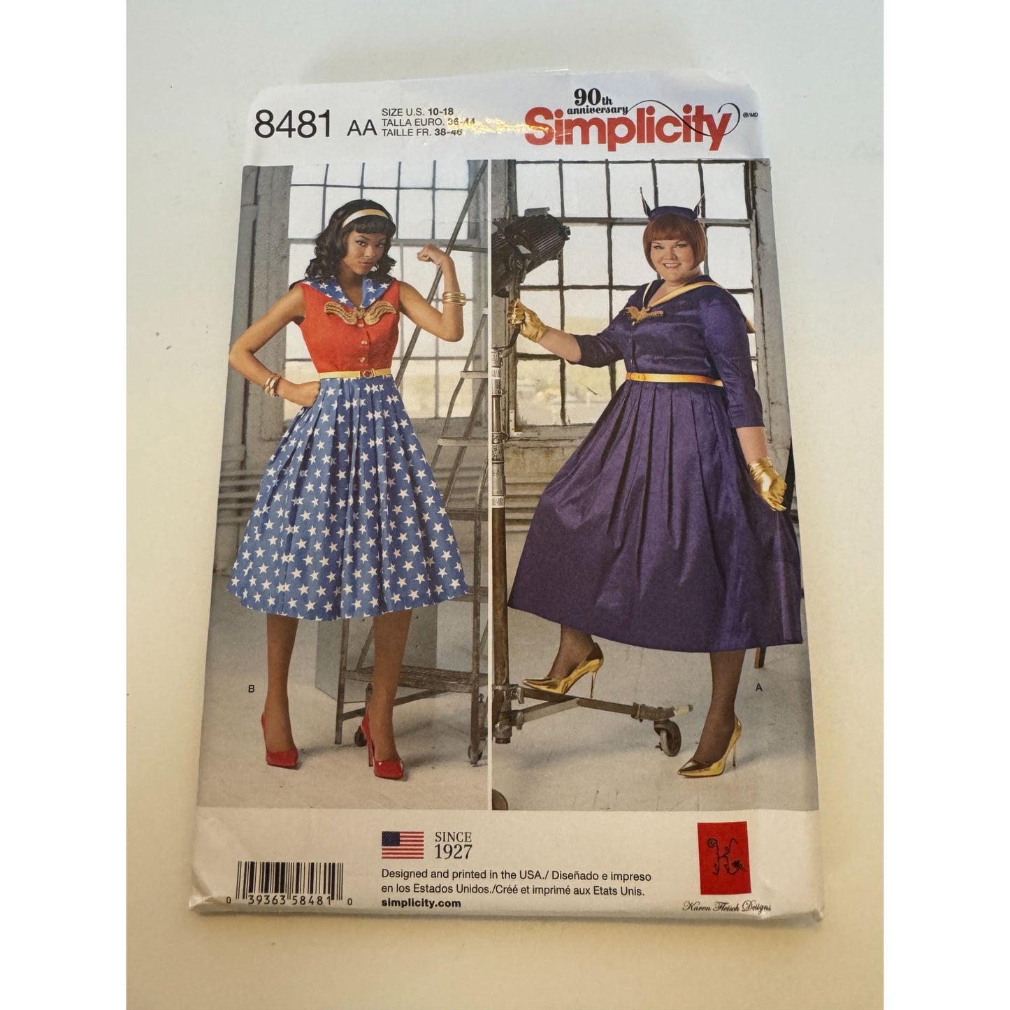 Simplicity Sewing Pattern 8481 Rockabilly Dress Superhero Hero Costume Sz 10-18