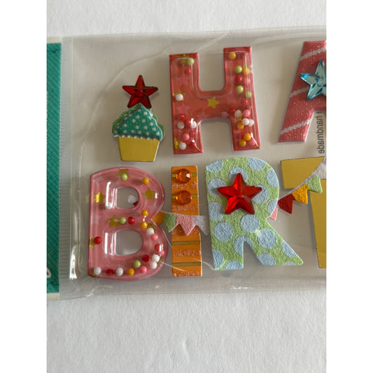 Jolees Boutique 3D Embellishments Happy Birthday Cardmaking Scrapbooking Crafts