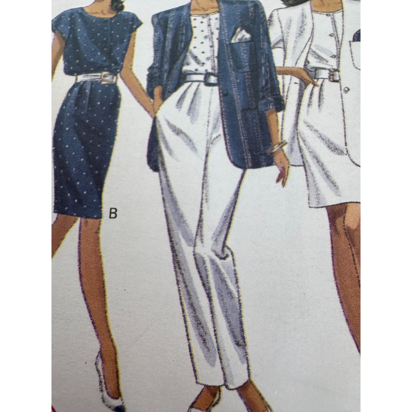 Butterick Sewing Pattern 6450 Easy Wardrobe Dress Shirt Pants Shorts 6-10 1980s