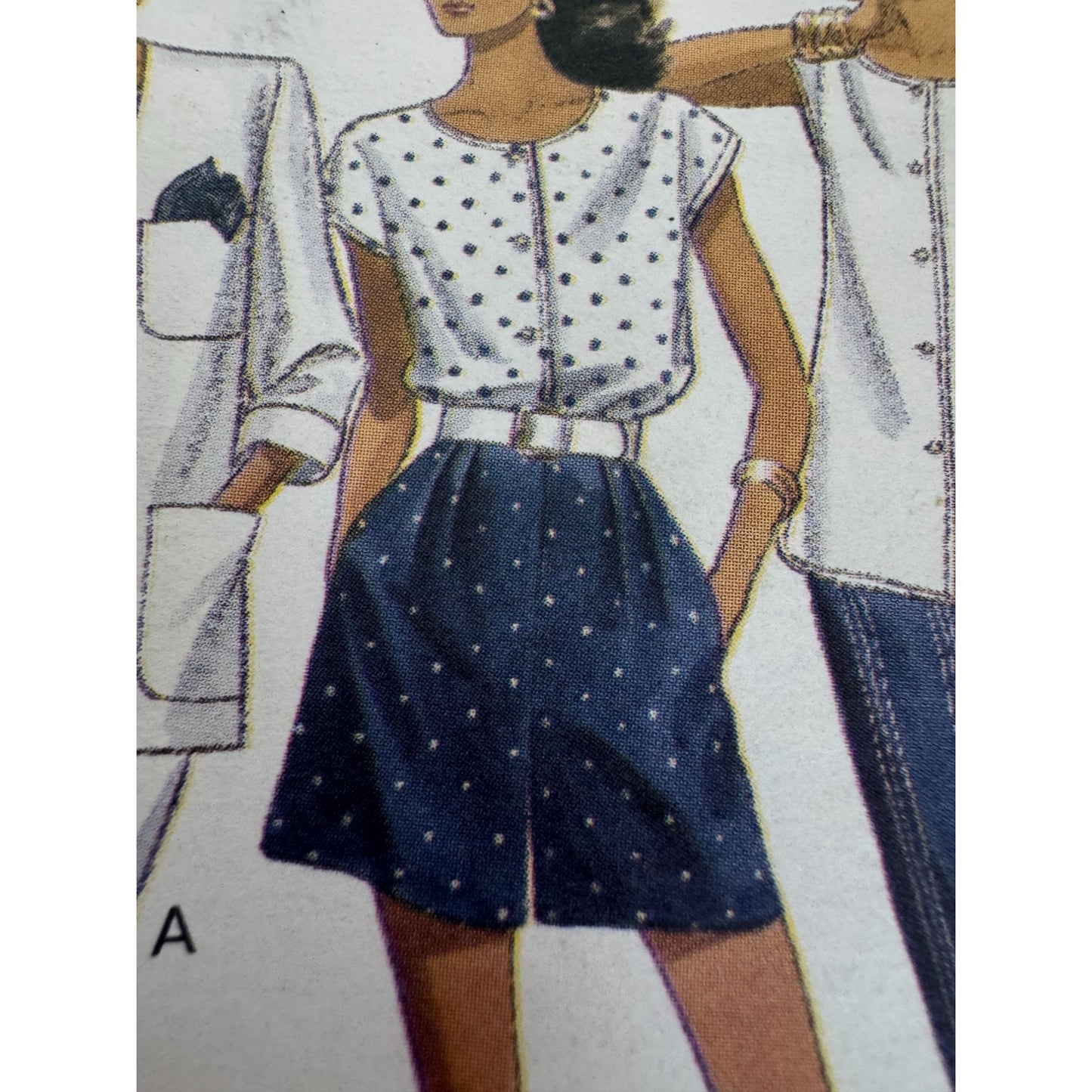 Butterick Sewing Pattern 6450 Easy Wardrobe Dress Shirt Pants Shorts 6-10 1980s