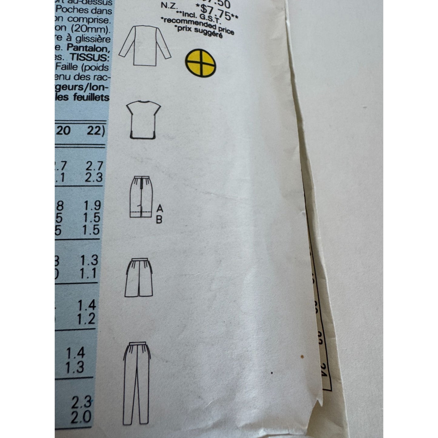 Butterick Sewing Pattern 6450 Easy Wardrobe Dress Shirt Pants Shorts 6-10 1980s