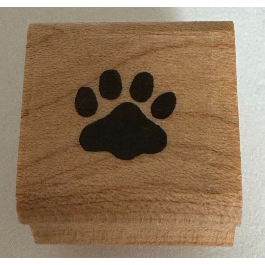 Stampin Up Rubber Stamp Bear Paw Print Small Nature Forest Animal Card Making