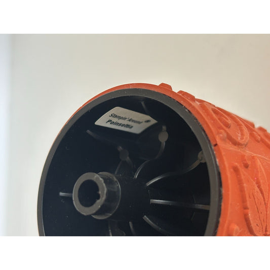 Stampin Around Rubber Stamp Poinsettia Roller Stampin Up Border Christmas 2 in