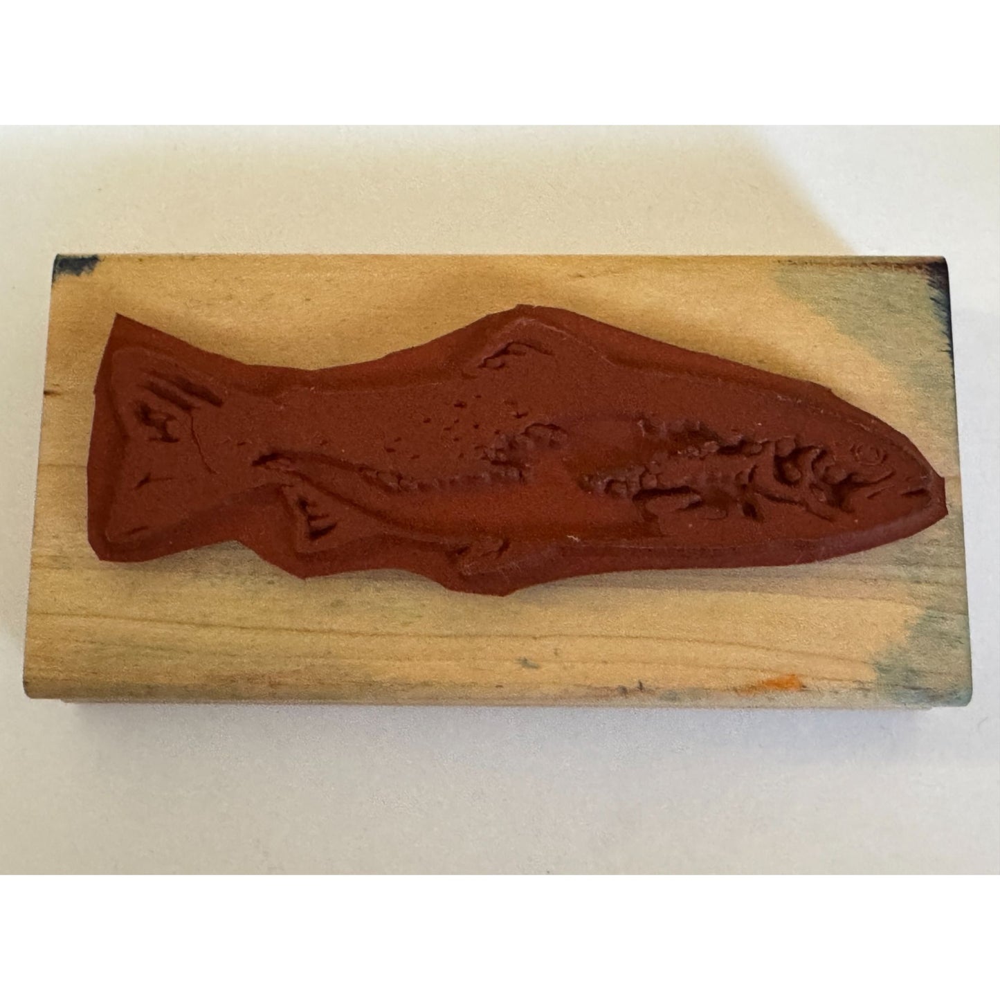 Stampin Up Rubber Stamp Fish Trout Fishing Fathers Day Card Making