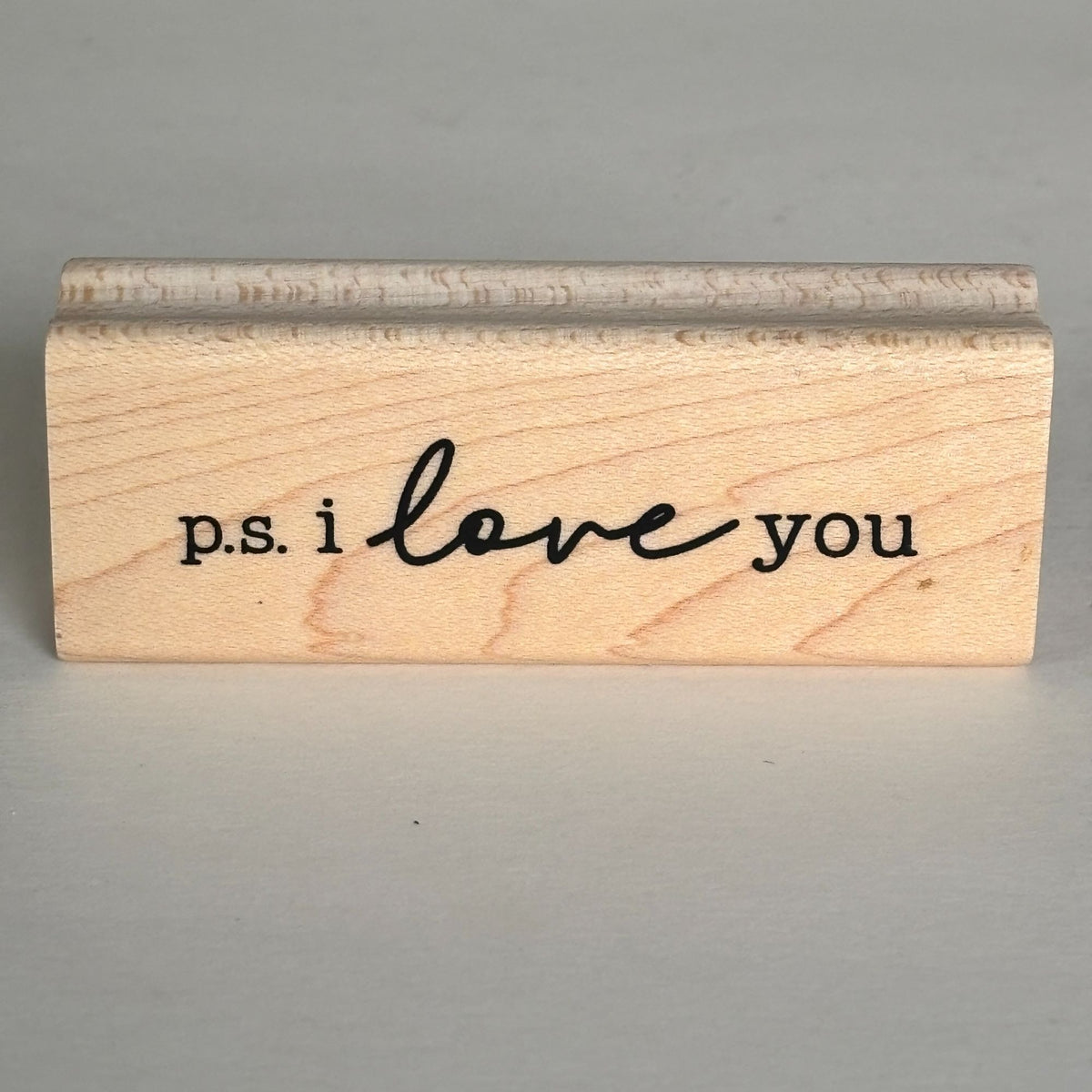 Stampabilities Rubber Stamp PS I Love You Post Script Valentines Cardmaking Words Romantic Letter