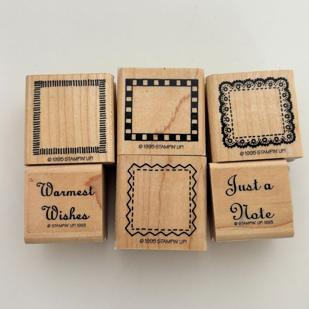 Stampin Up Borders Mini Stamp Set Frame Junk Journal Scrapbook Card Making Craft Wooden