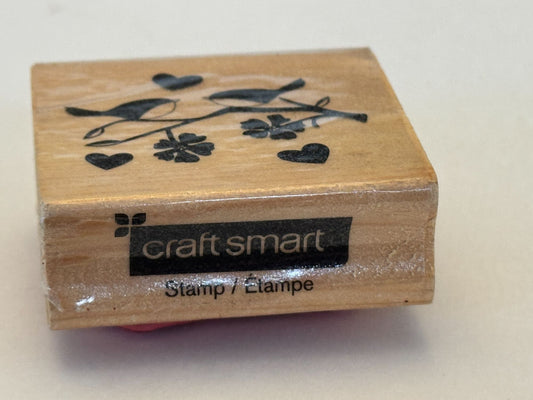CraftSmart Rubber Stamp Love Birds Hearts Anniversary Cardmaking Arts and Crafts