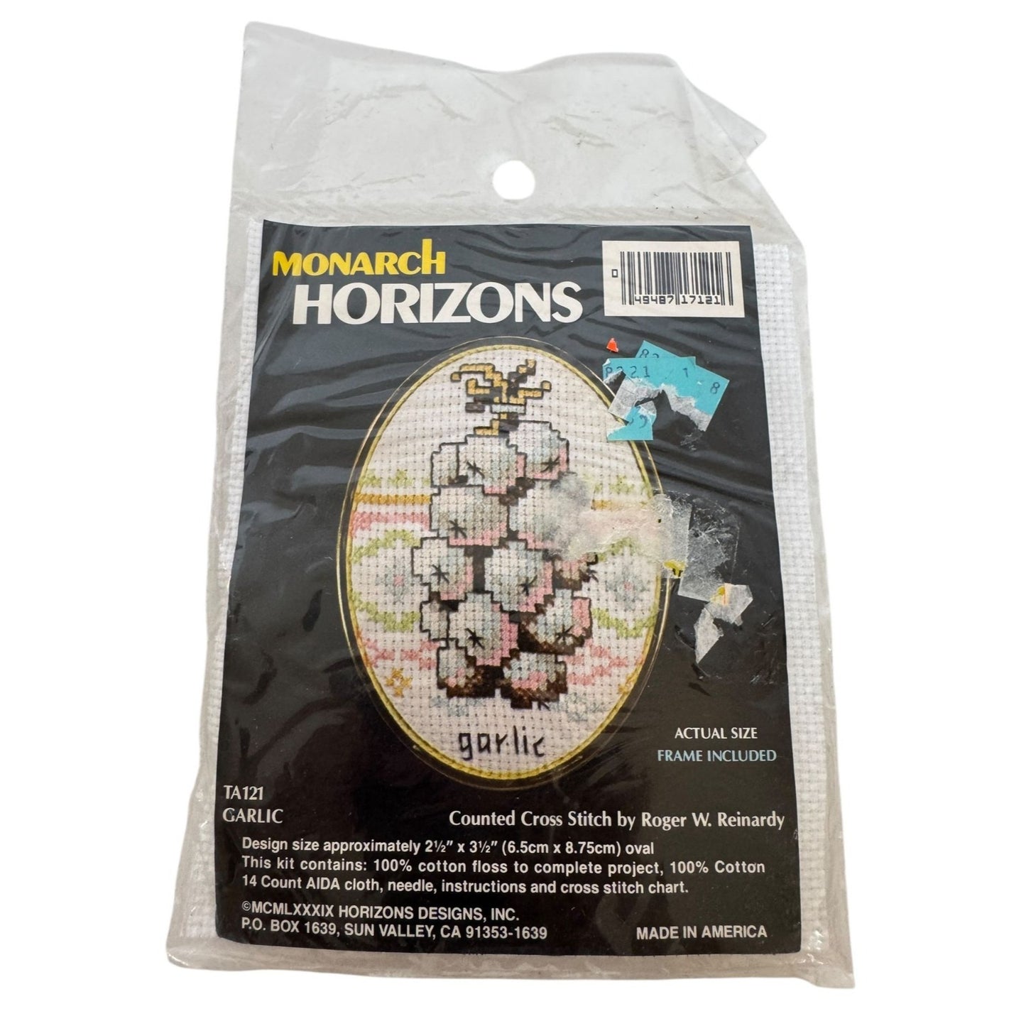 Monarch Horizons Garlic Counted Cross Stitch Kit Kitchen Home Decor Food Small
