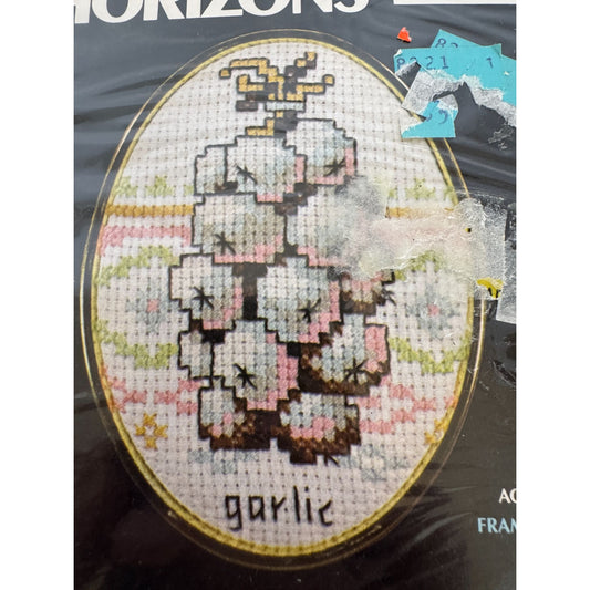 Monarch Horizons Garlic Counted Cross Stitch Kit Kitchen Home Decor Food Small