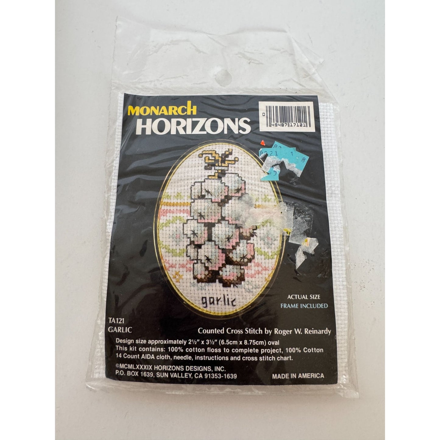 Monarch Horizons Garlic Counted Cross Stitch Kit Kitchen Home Decor Food Small