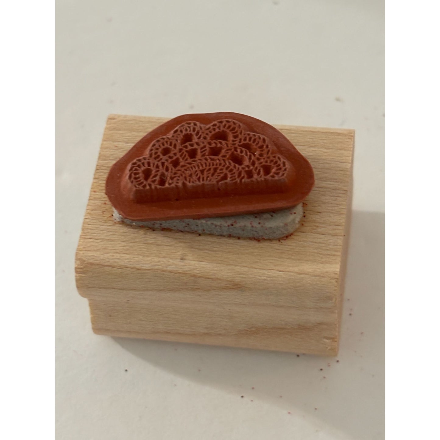 Stampin Up Rubber Stamp Scalloped Design Tool Decorative Lace Edge Border Maker