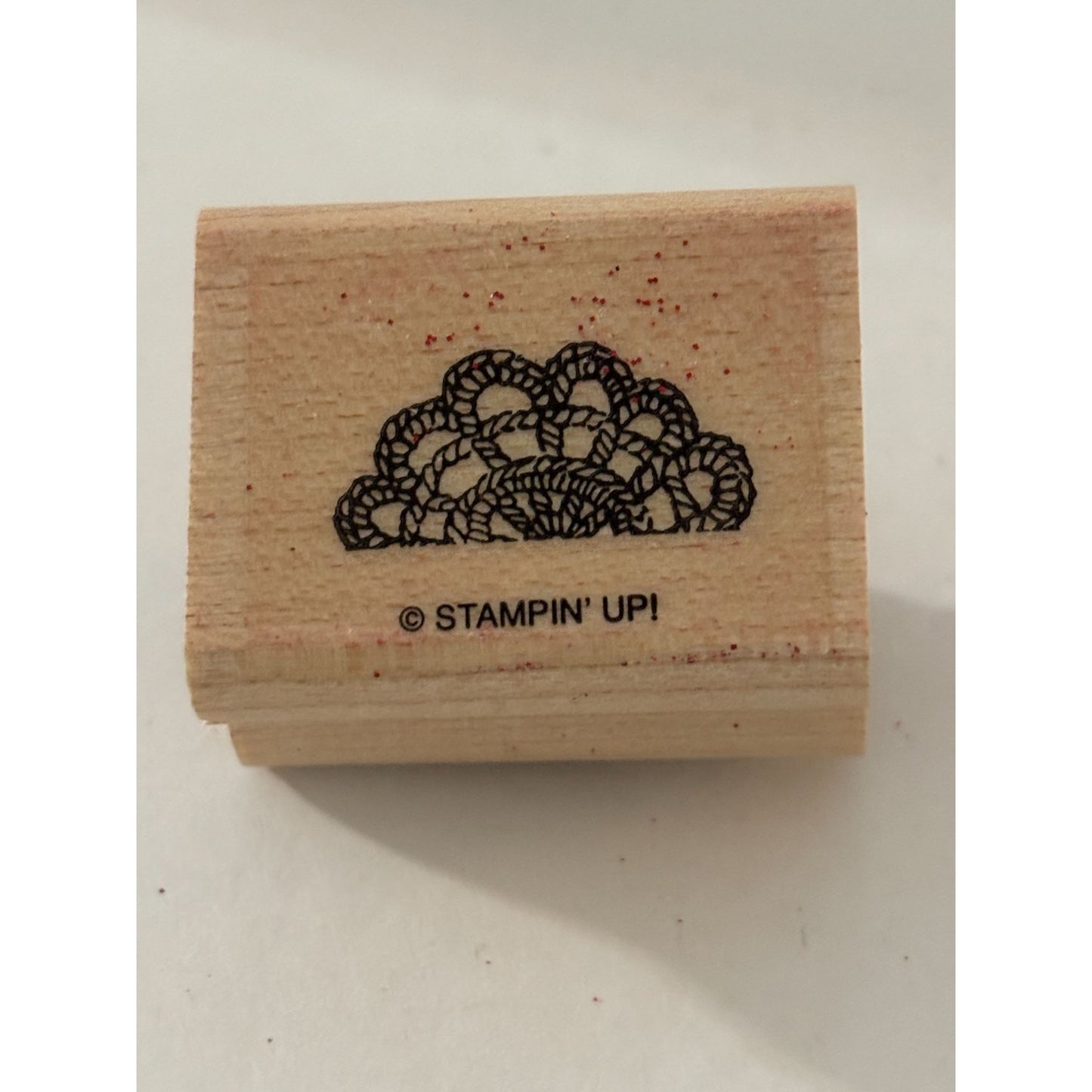 Stampin Up Rubber Stamp Scalloped Design Tool Decorative Lace Edge Border Maker
