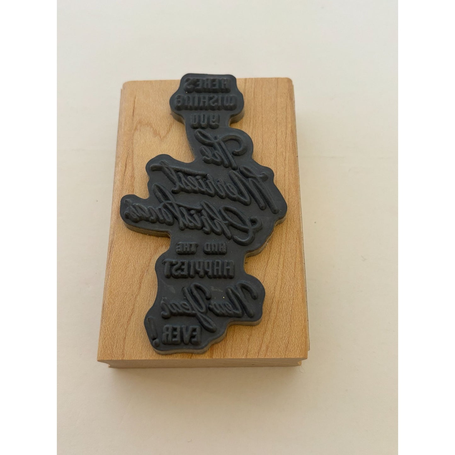 Stampendous Rubber Stamp Merriest Wish Christmas Happy New Year Holiday Greeting