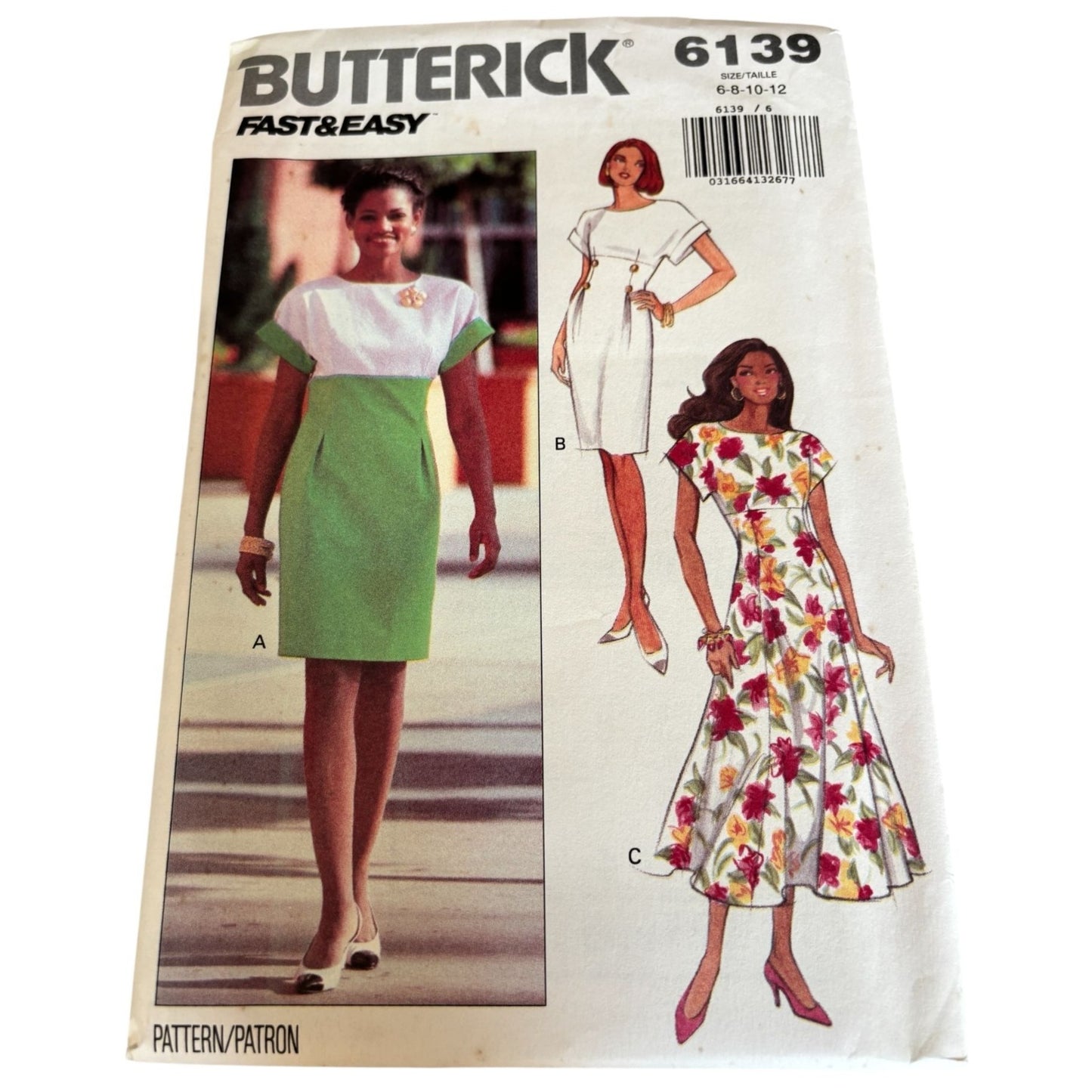 Butterick Sewing Pattern 6139 Sheath Dress Career Work Casual Easy 6 8 10 Uncut