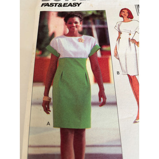Butterick Sewing Pattern 6139 Sheath Dress Career Work Casual Easy 6 8 10 Uncut