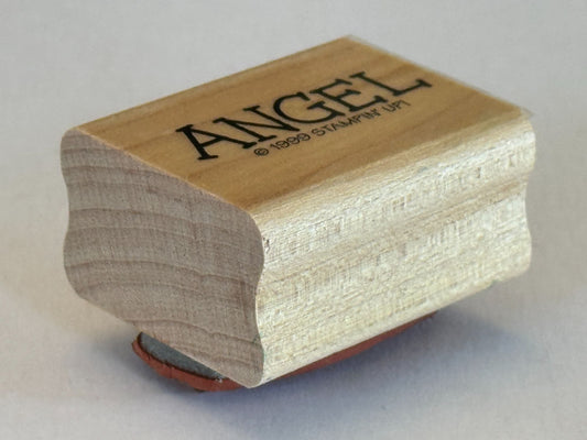 Stampin Up Rubber Stamp Angel Word Craft Scrapbooking Tool Card Making Wooden