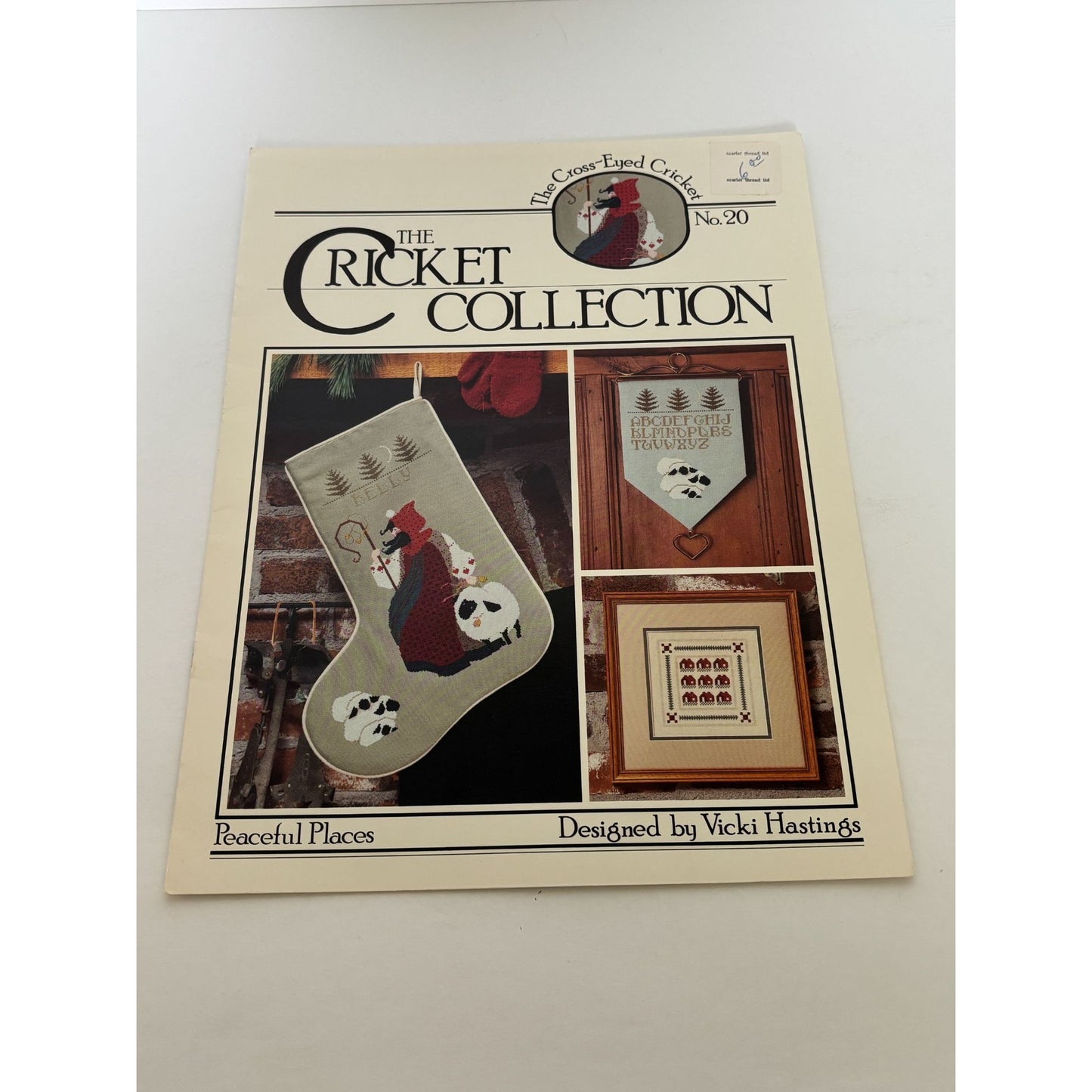 The Cricket Collection Cross Stitch Pattern Peaceful Places Sheep House Leaflet