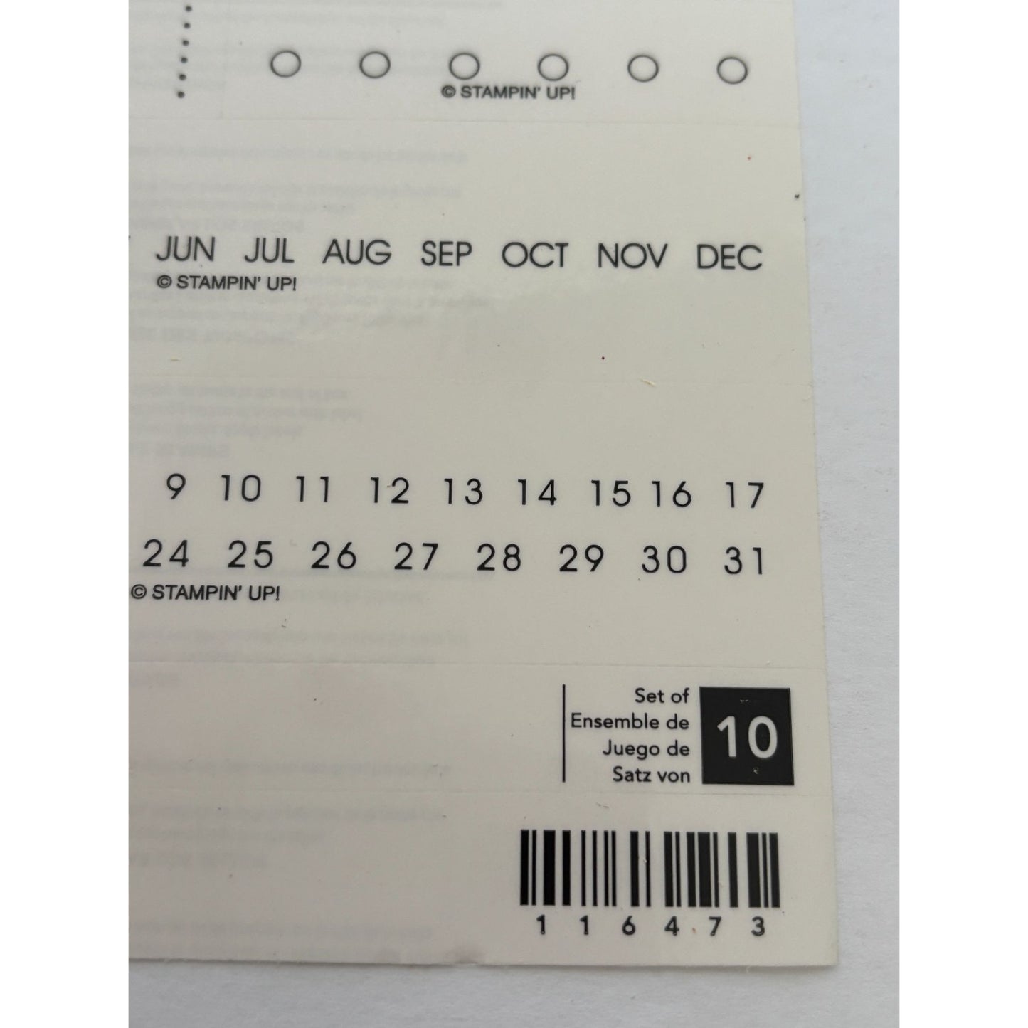 Stampin Up Rubber Stamp Set I Heart Lists Set Of 10 Planner Things to Buy Months