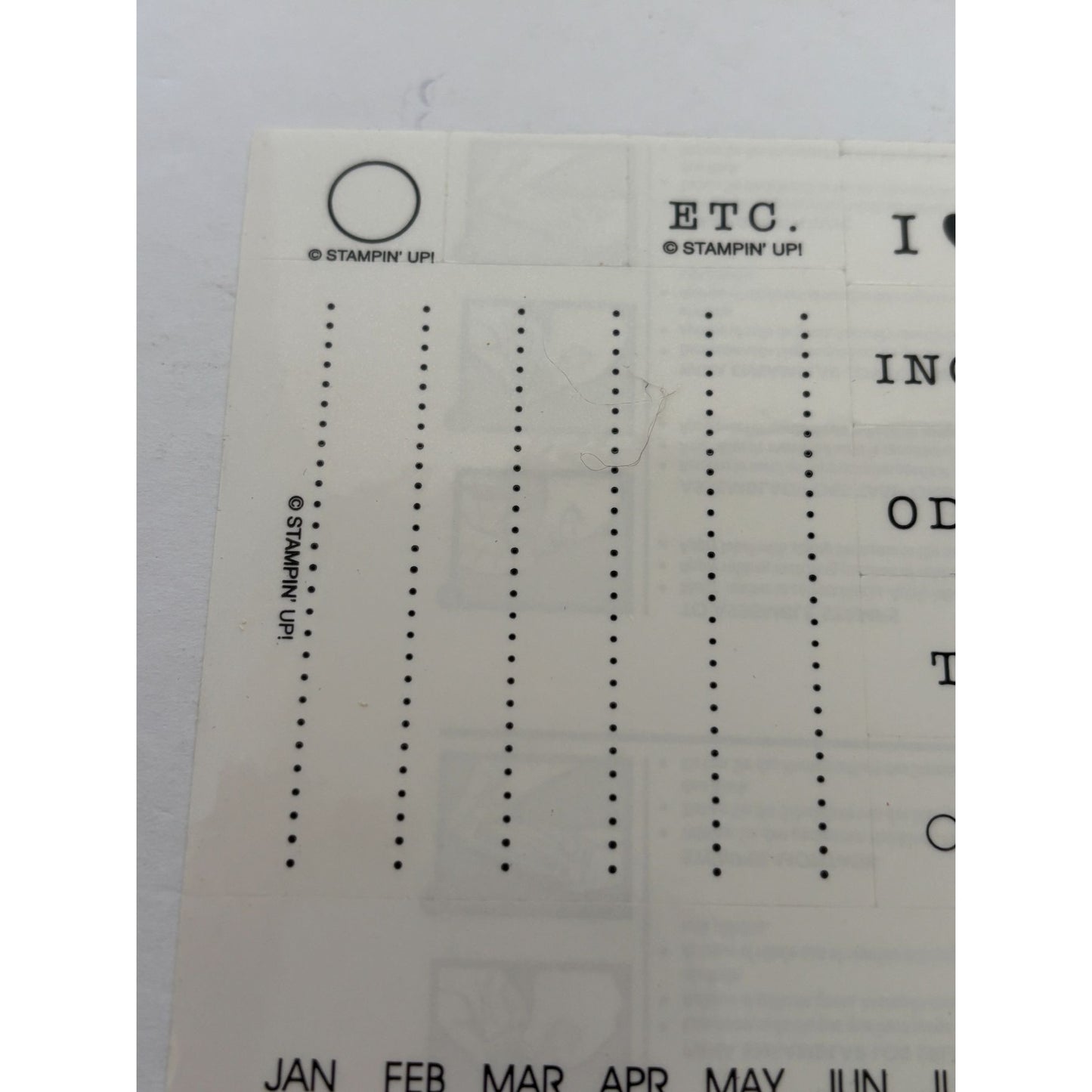 Stampin Up Rubber Stamp Set I Heart Lists Set Of 10 Planner Things to Buy Months