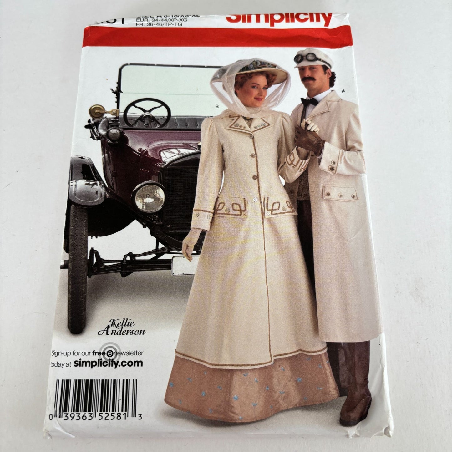 Simplicity Steampunk Coat Sewing Pattern 2581 Edwardian Costume Hat XS-XL