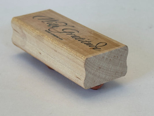 Stampin Up Rubber Stamp With Gratitude Thank You Card Making Craft Wood Mounted