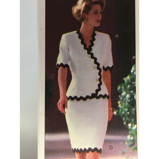 Butterick Sewing Pattern 6142 Misses Top Skirt Career Outfit Work Spring 6 8 10