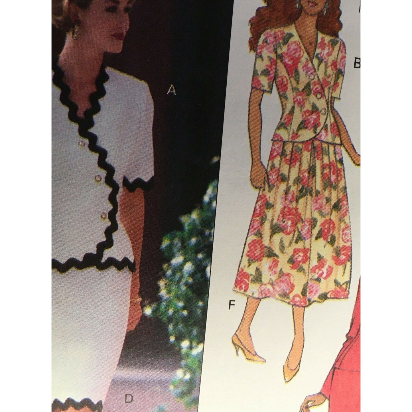 Butterick Sewing Pattern 6142 Misses Top Skirt Career Outfit Work Spring 6 8 10