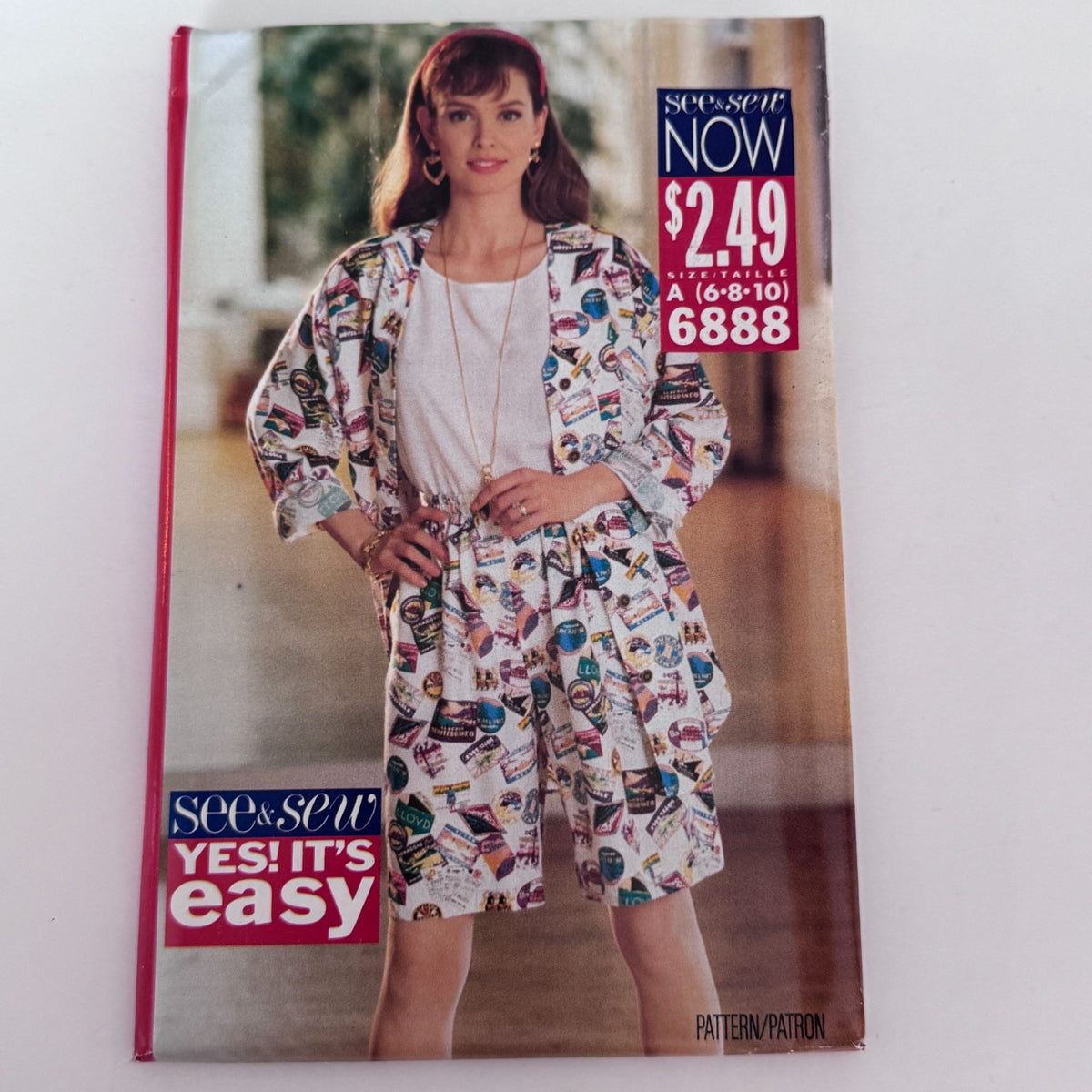 Butterick Sewing Pattern 6888 90s Matching Set Shirt Shorts Top Summer 6-10 Uncut Casual