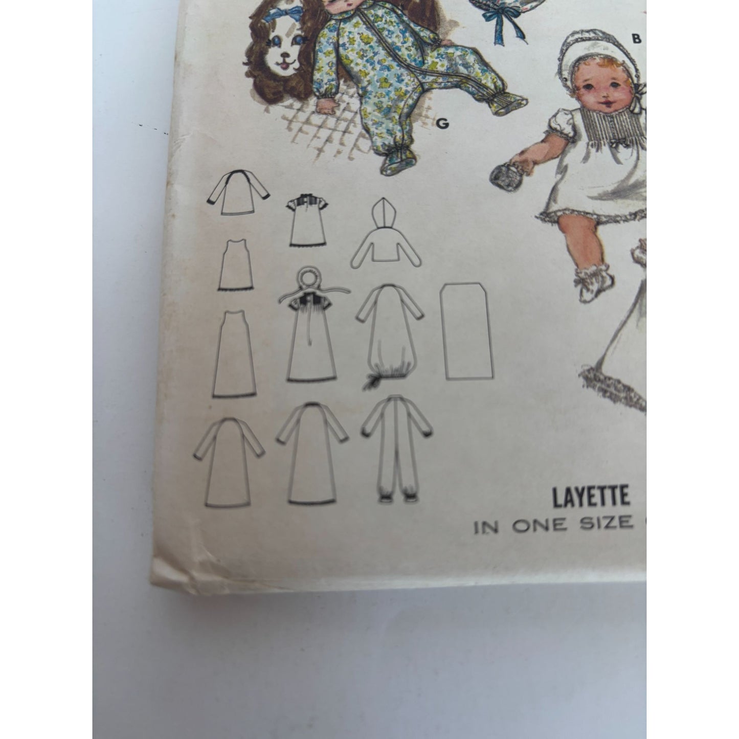 Butterick Sewing Pattern 5102 Baby Layette Baptism Dress Long Dess Petticoat UC