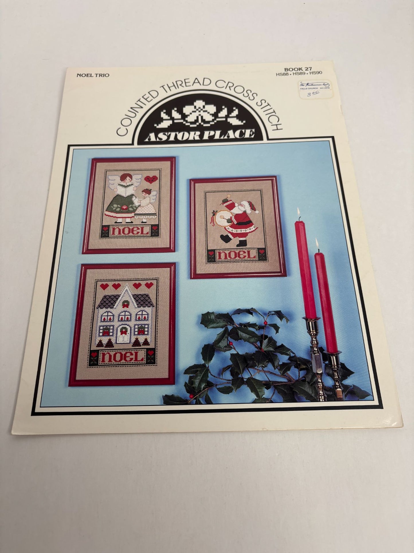 Astor Place Counted Thread Cross Stitch Pattern Book Noel Trio Christmas Santa