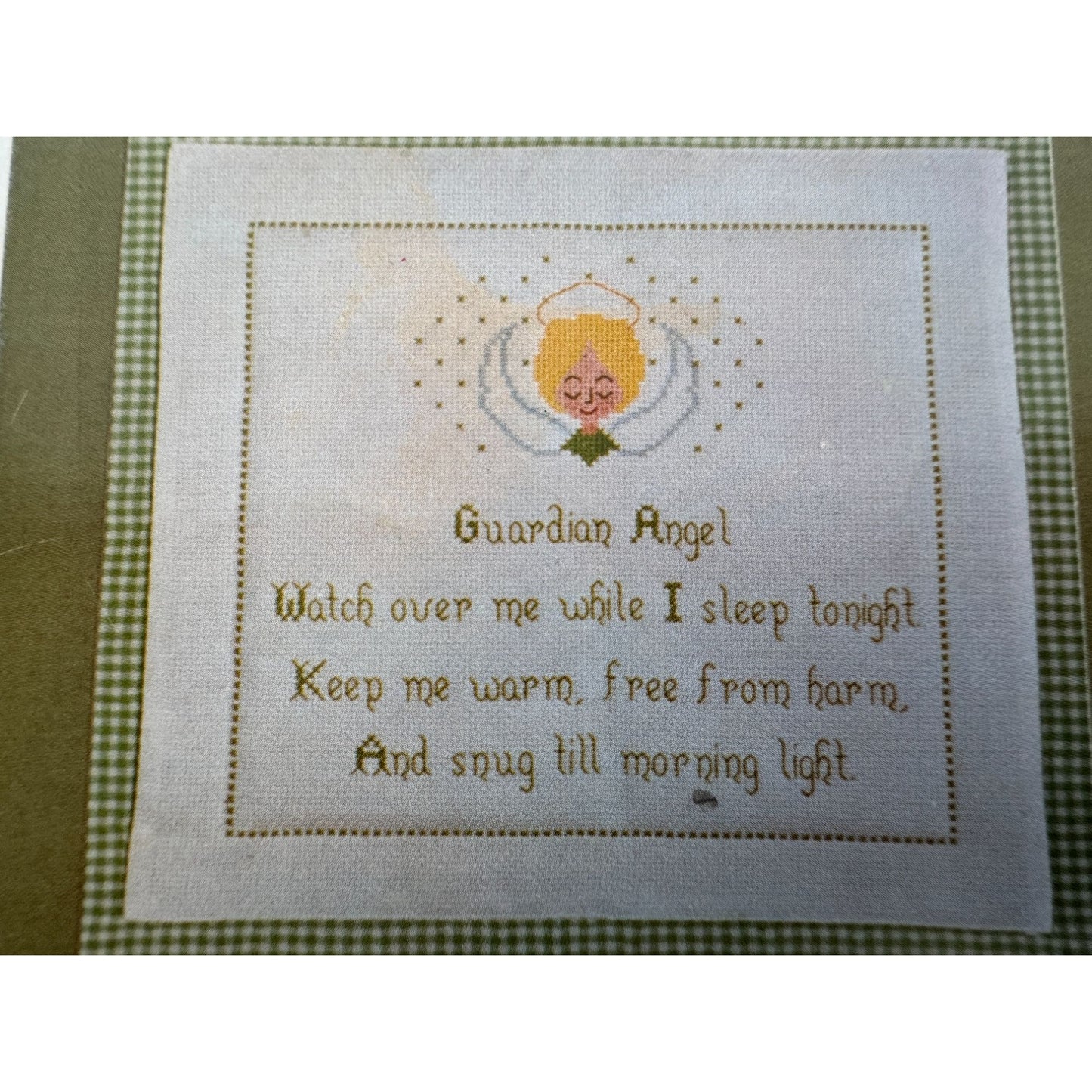 Through The House Cross Stitch Pattern Book Cat Dog Pillow Guardian Angel Prayer