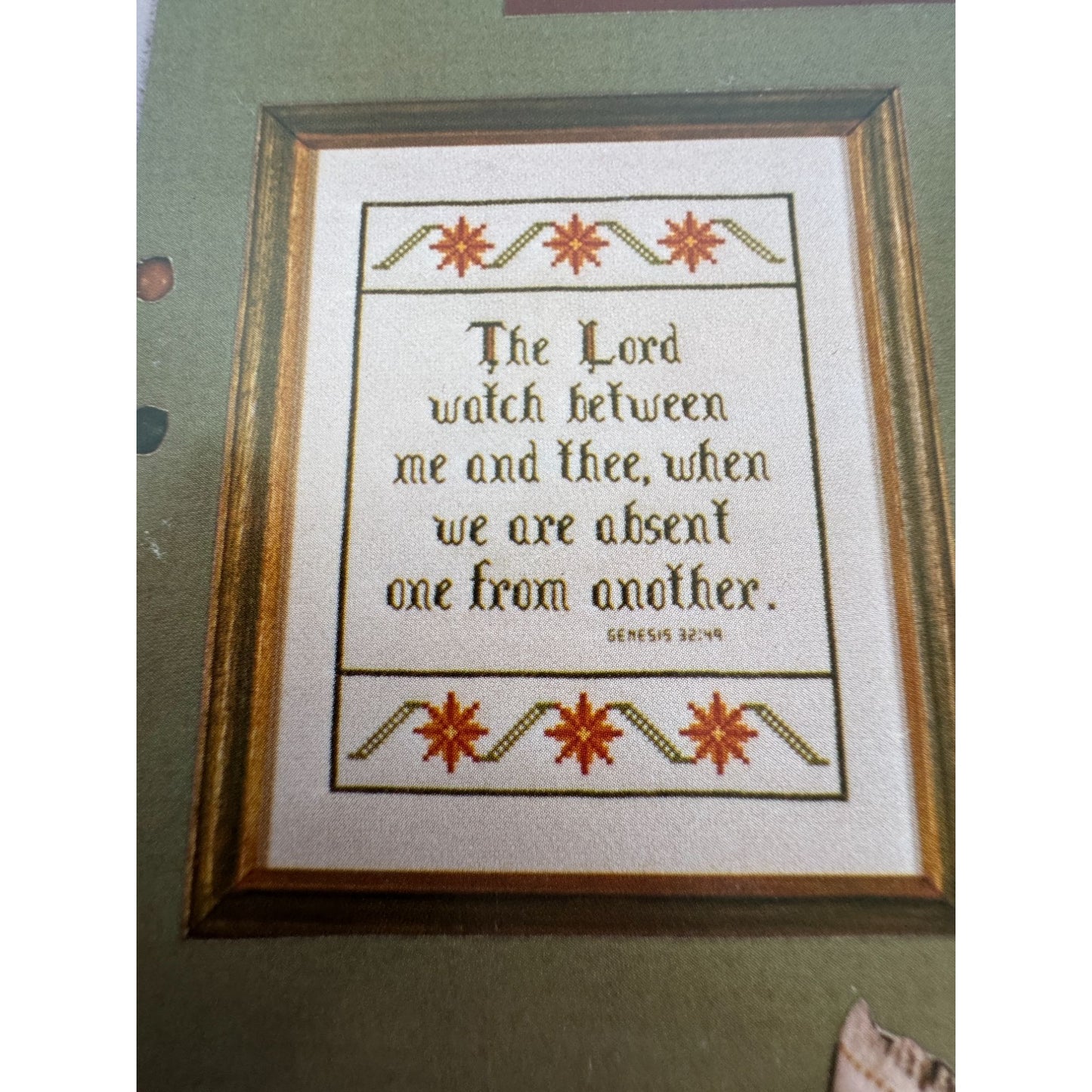 Through The House Cross Stitch Pattern Book Cat Dog Pillow Guardian Angel Prayer