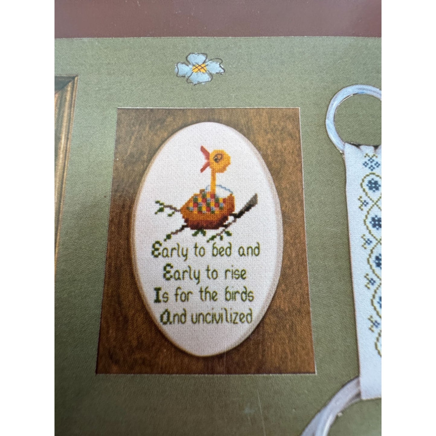 Through The House Cross Stitch Pattern Book Cat Dog Pillow Guardian Angel Prayer
