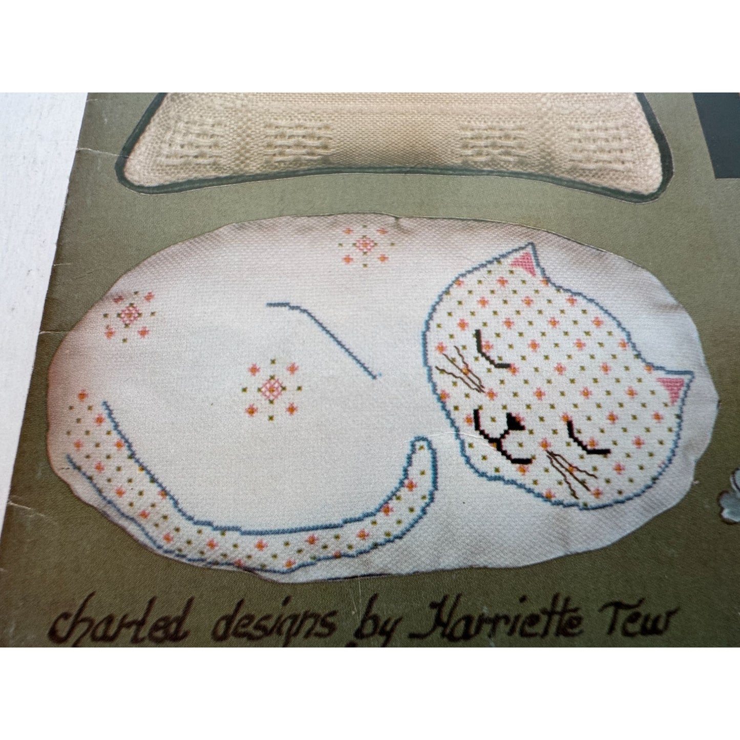 Through The House Cross Stitch Pattern Book Cat Dog Pillow Guardian Angel Prayer