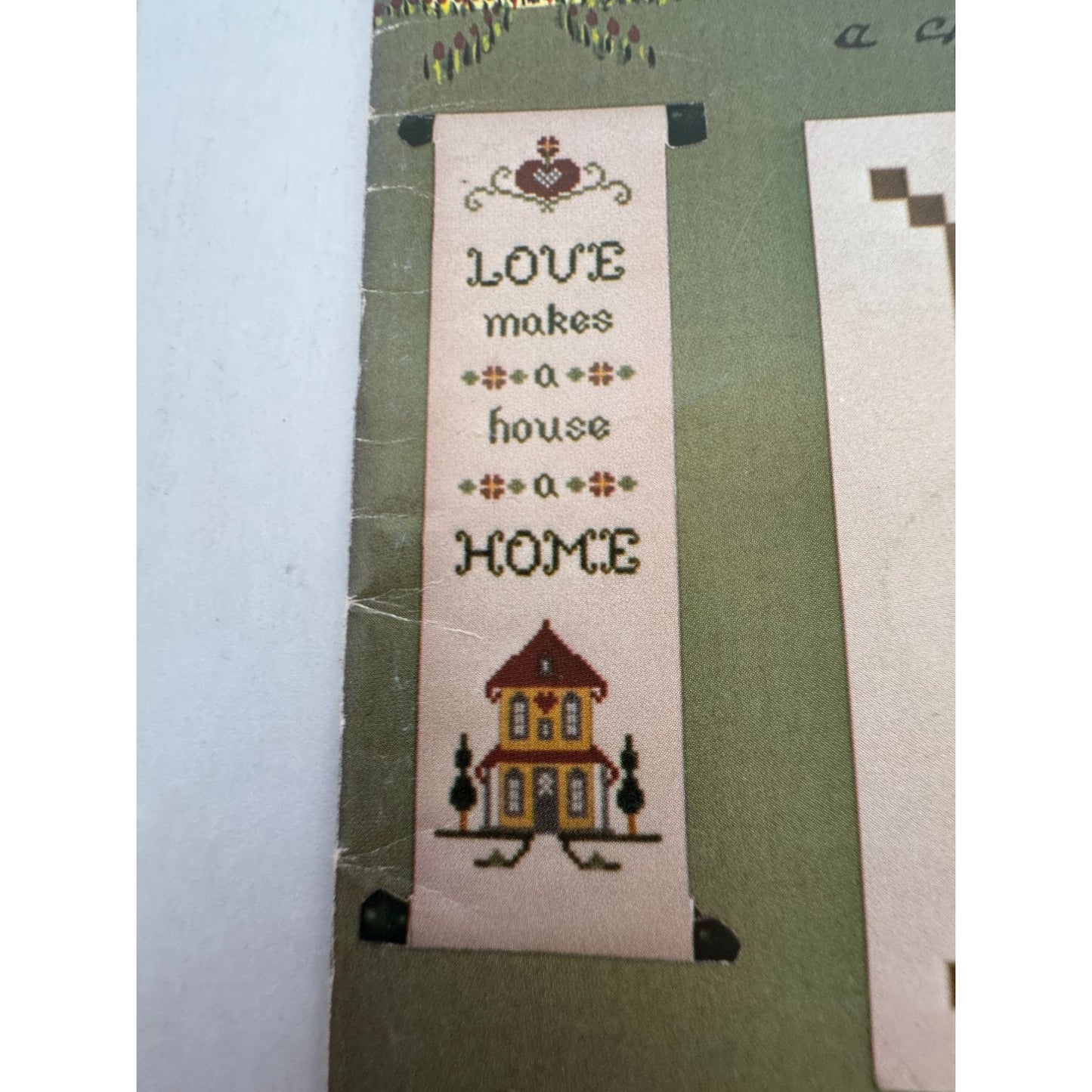 Through The House Cross Stitch Pattern Book Cat Dog Pillow Guardian Angel Prayer