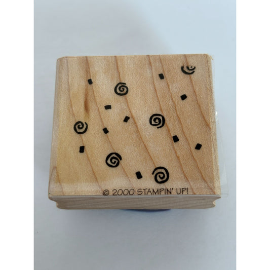 Stampin Up Rubber Stamp Confetti and Swirls Itty Bitty Background Birthday Party