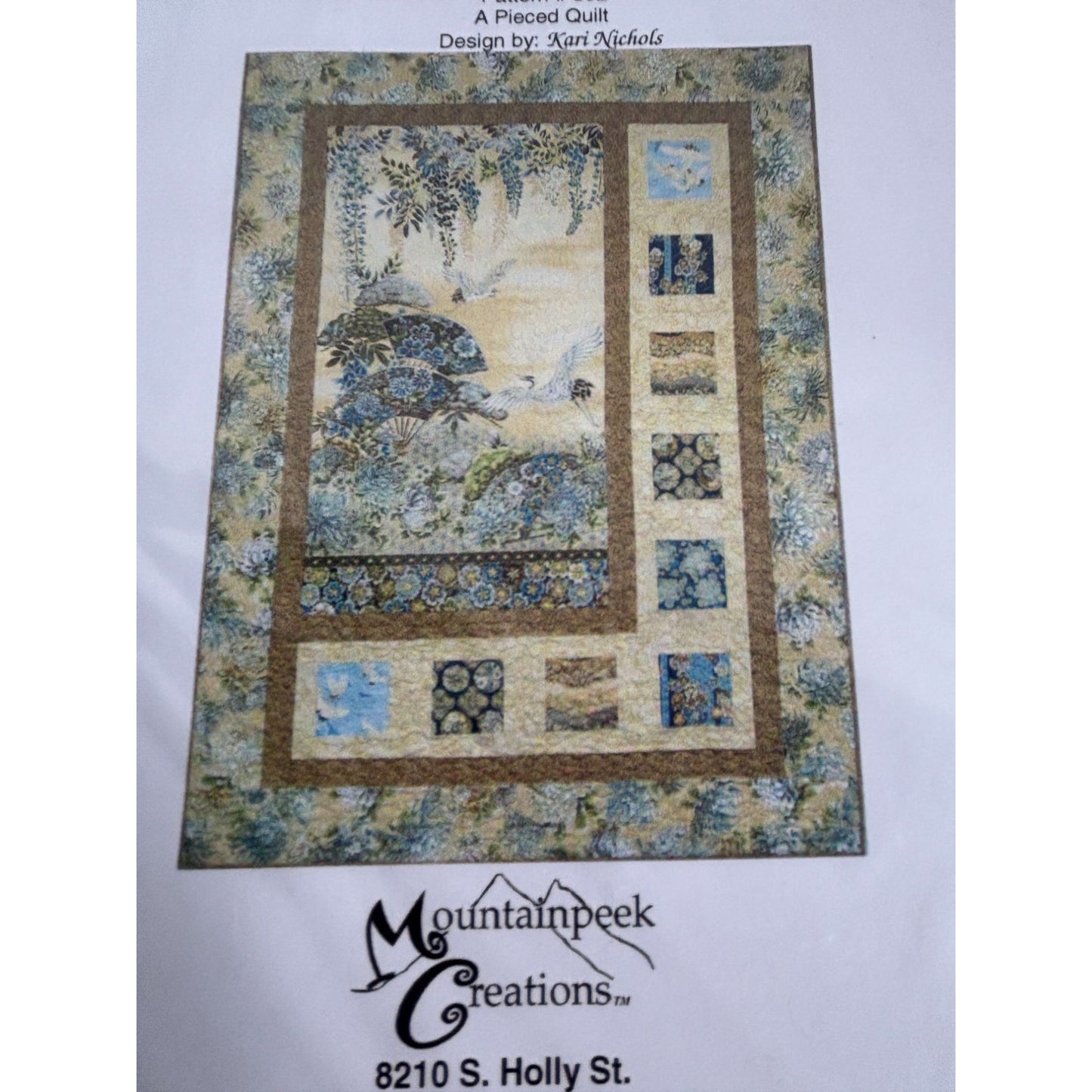 Mountainpeek Creations Pieced Quilting Pattern Sidelights Crane Block Quilt UC
