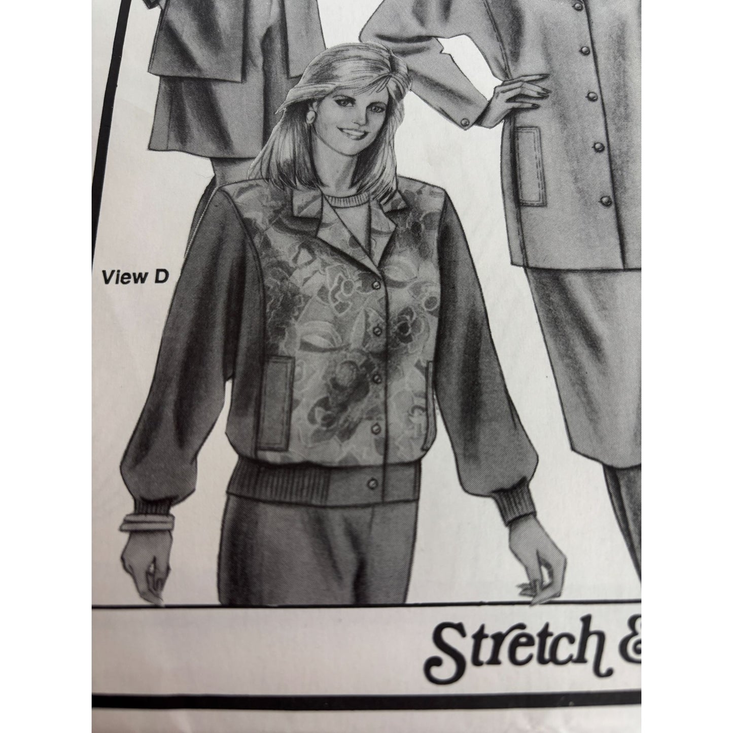 Stretch and Sew Sewing Pattern 4070 Jacket Dolman Sleeves Blazer Bust 30-46 UC