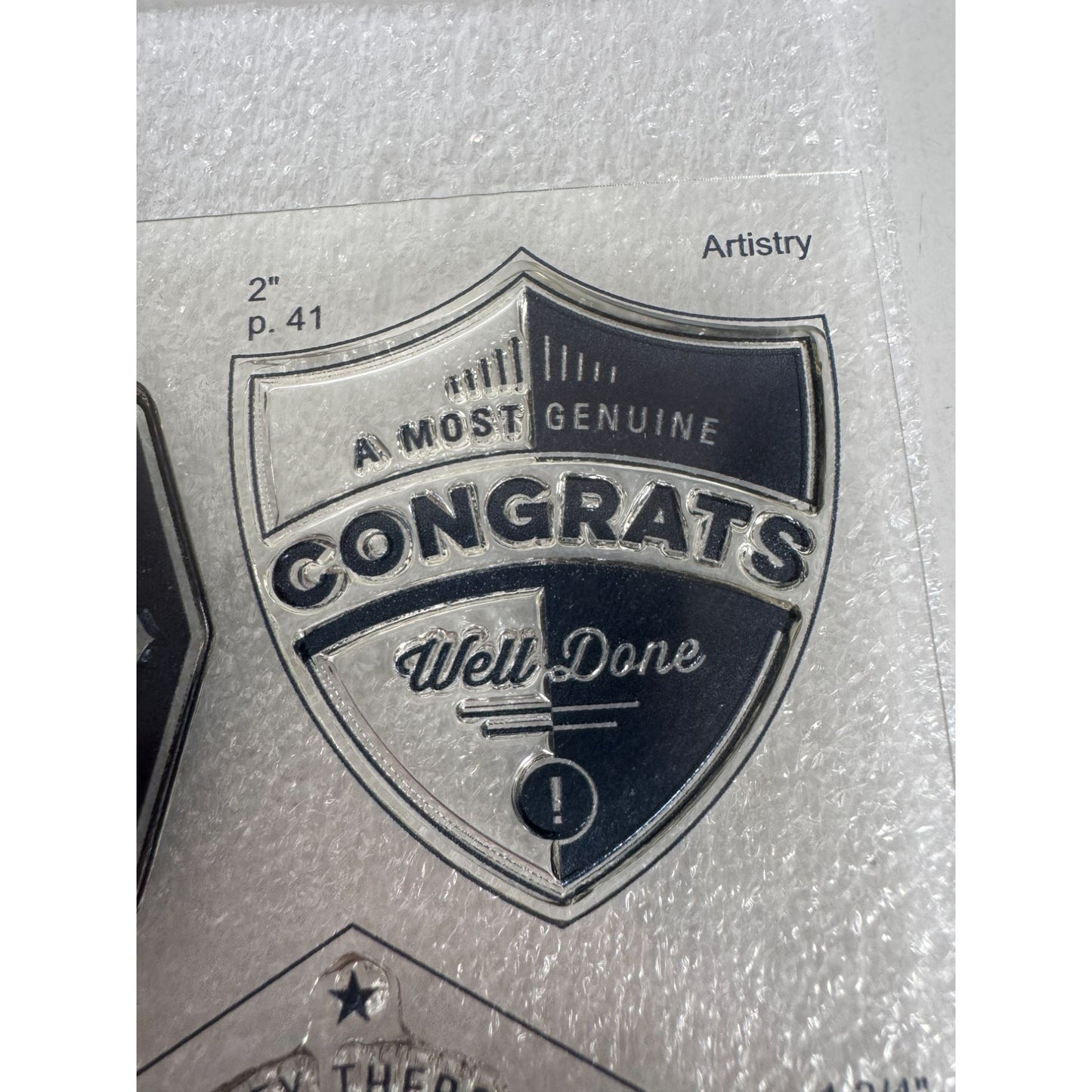 CTMH My Acrylix Acrylic Stamp Set Stamps of Approval Congrats Thanks Birthday